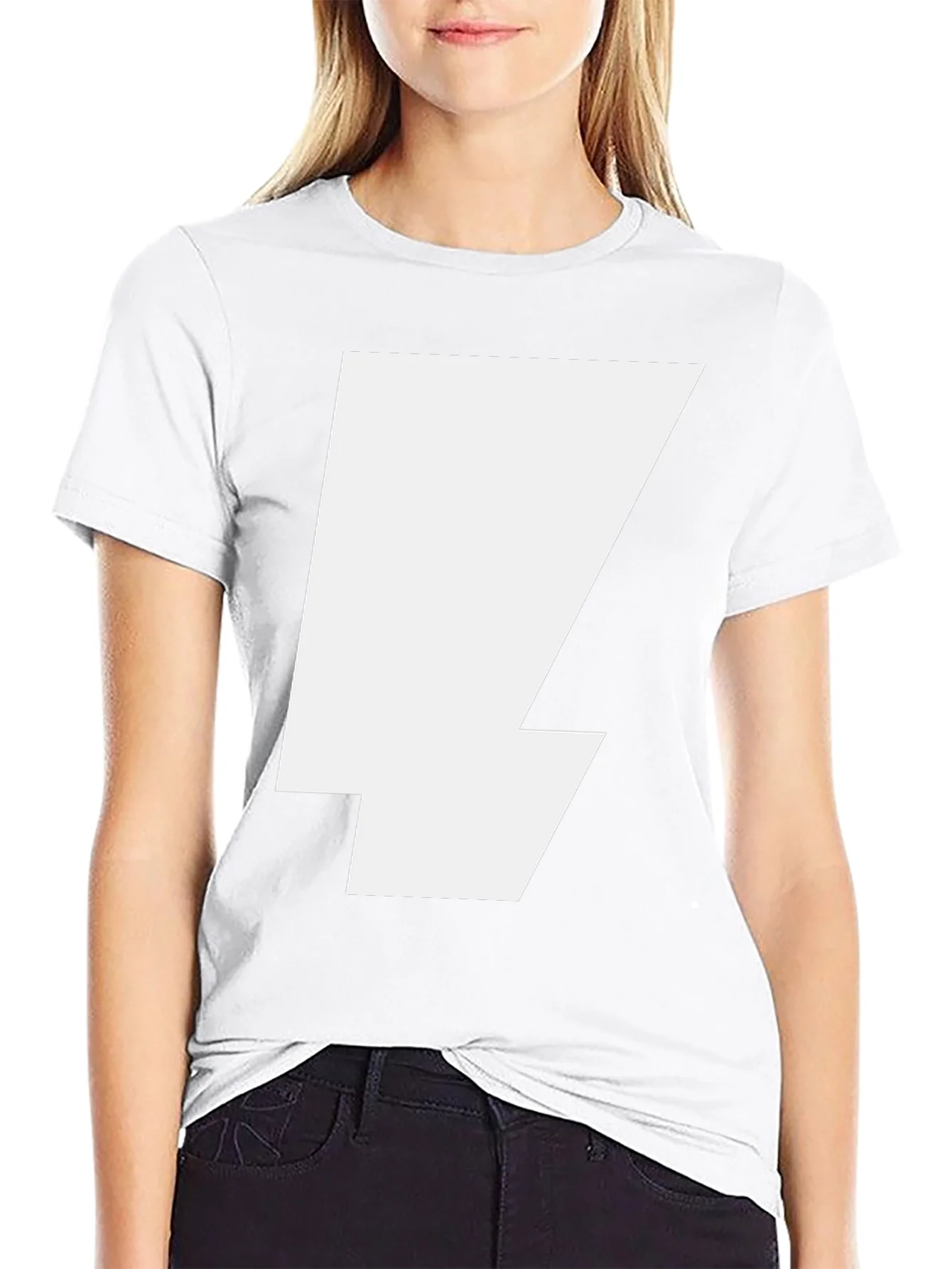 Bold Lightning Bolt Graphic Tee - Black