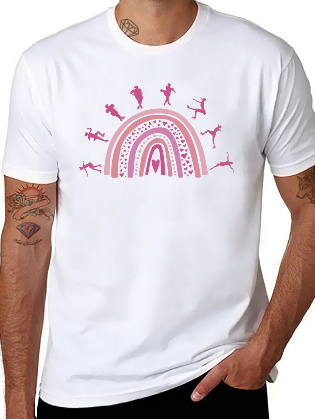 Dance Rainbow Graphic Tee - Black
