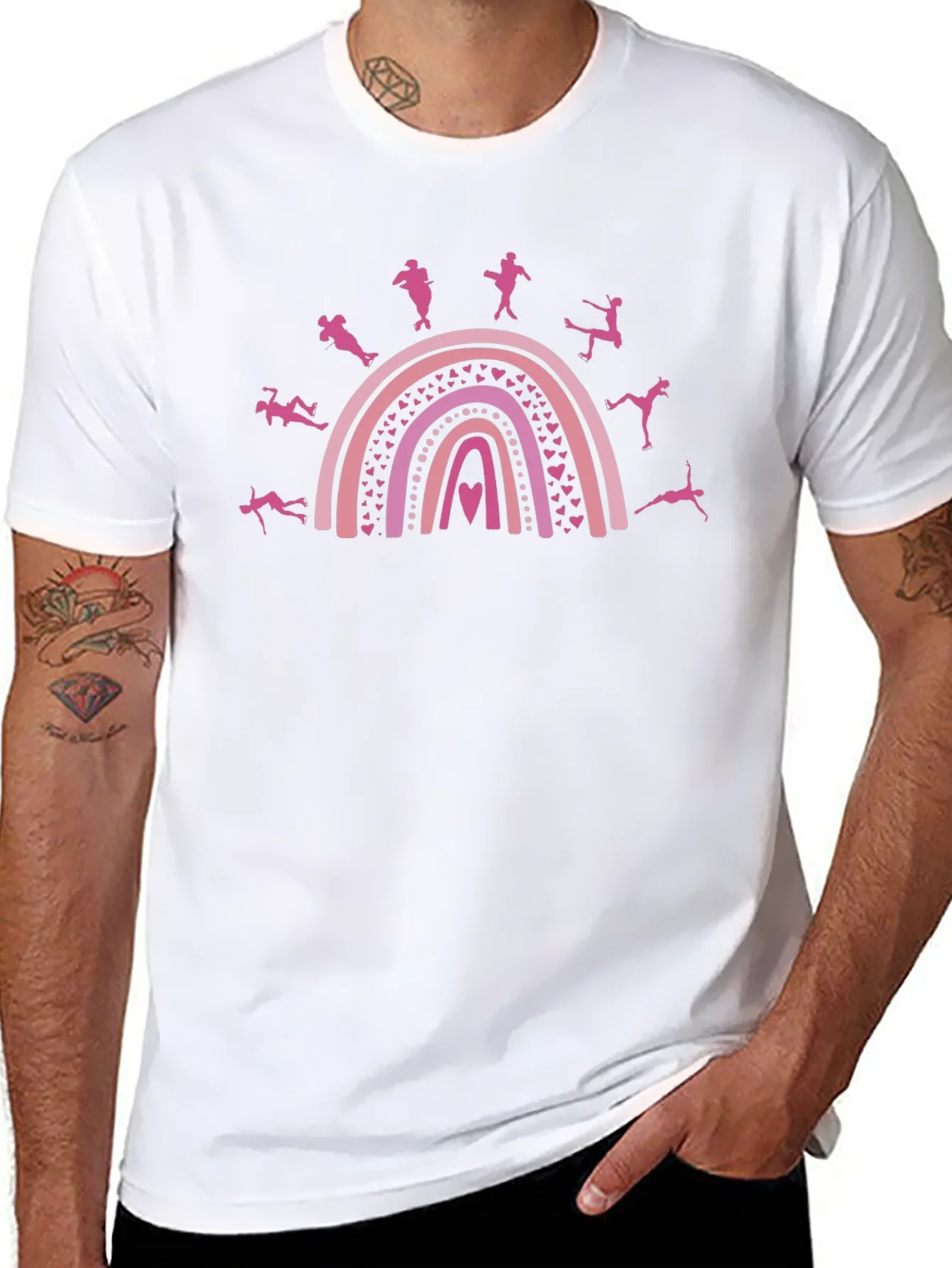 Dance Rainbow Graphic Tee - Black