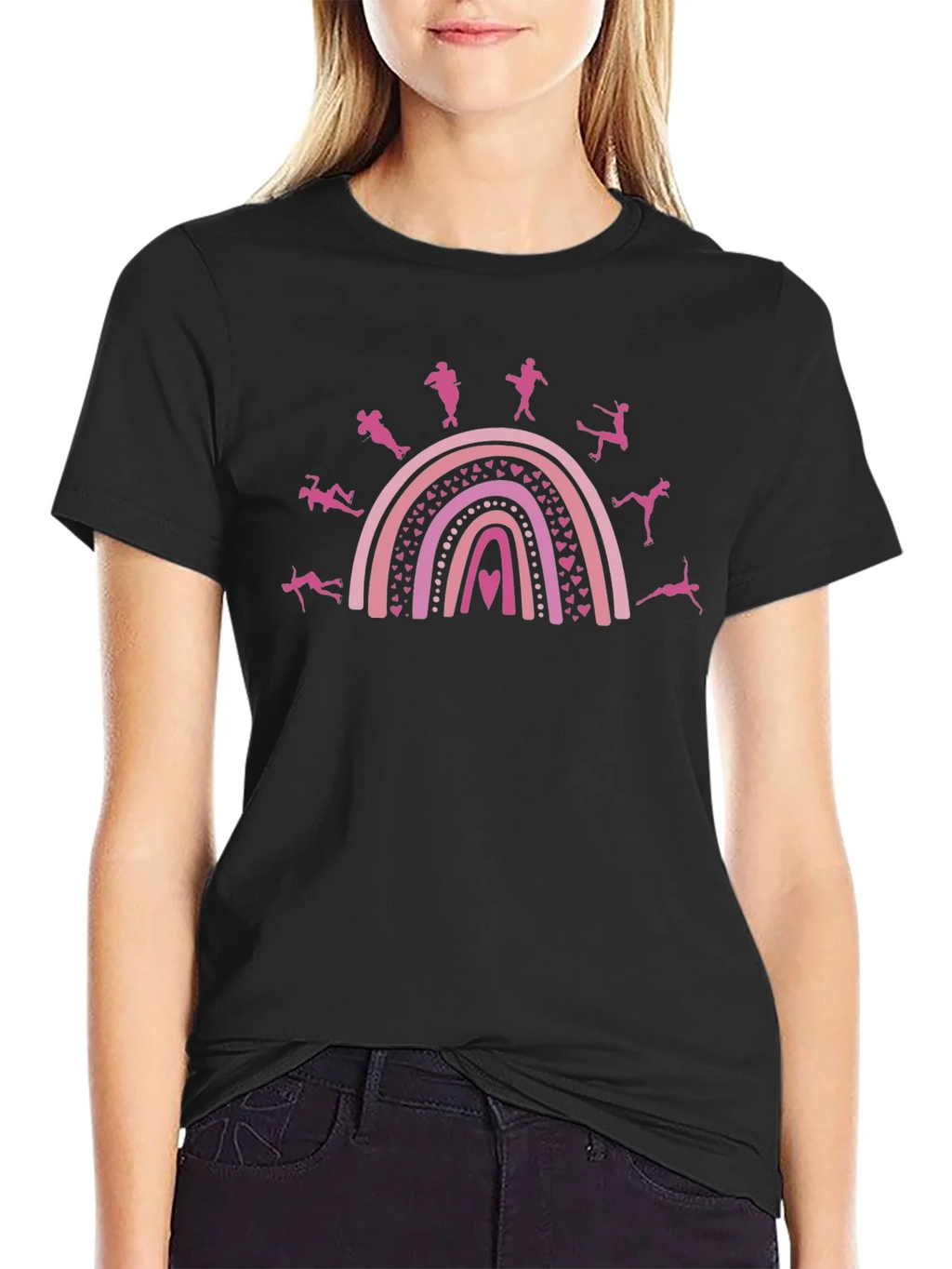 Dance Rainbow Graphic Tee - Black