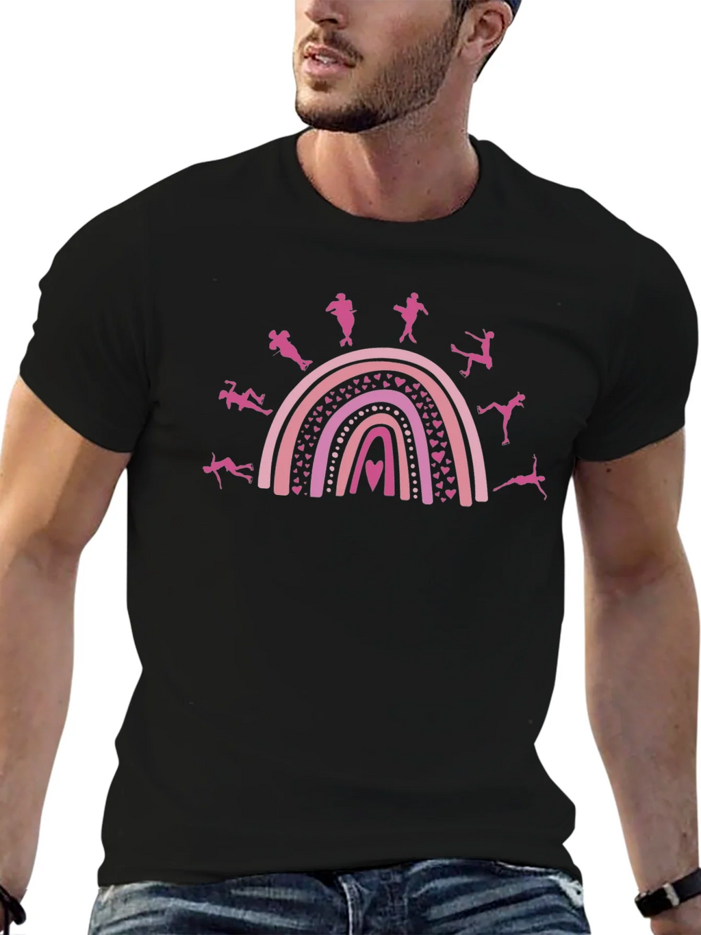 Dance Rainbow Graphic Tee - Black