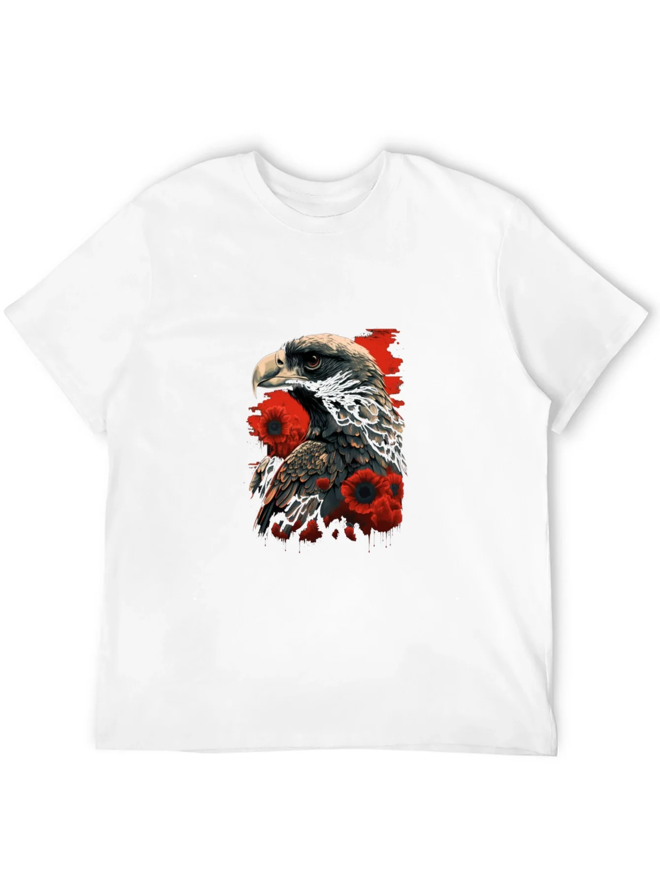 Eagle & Poppy Graphic Tee - Black