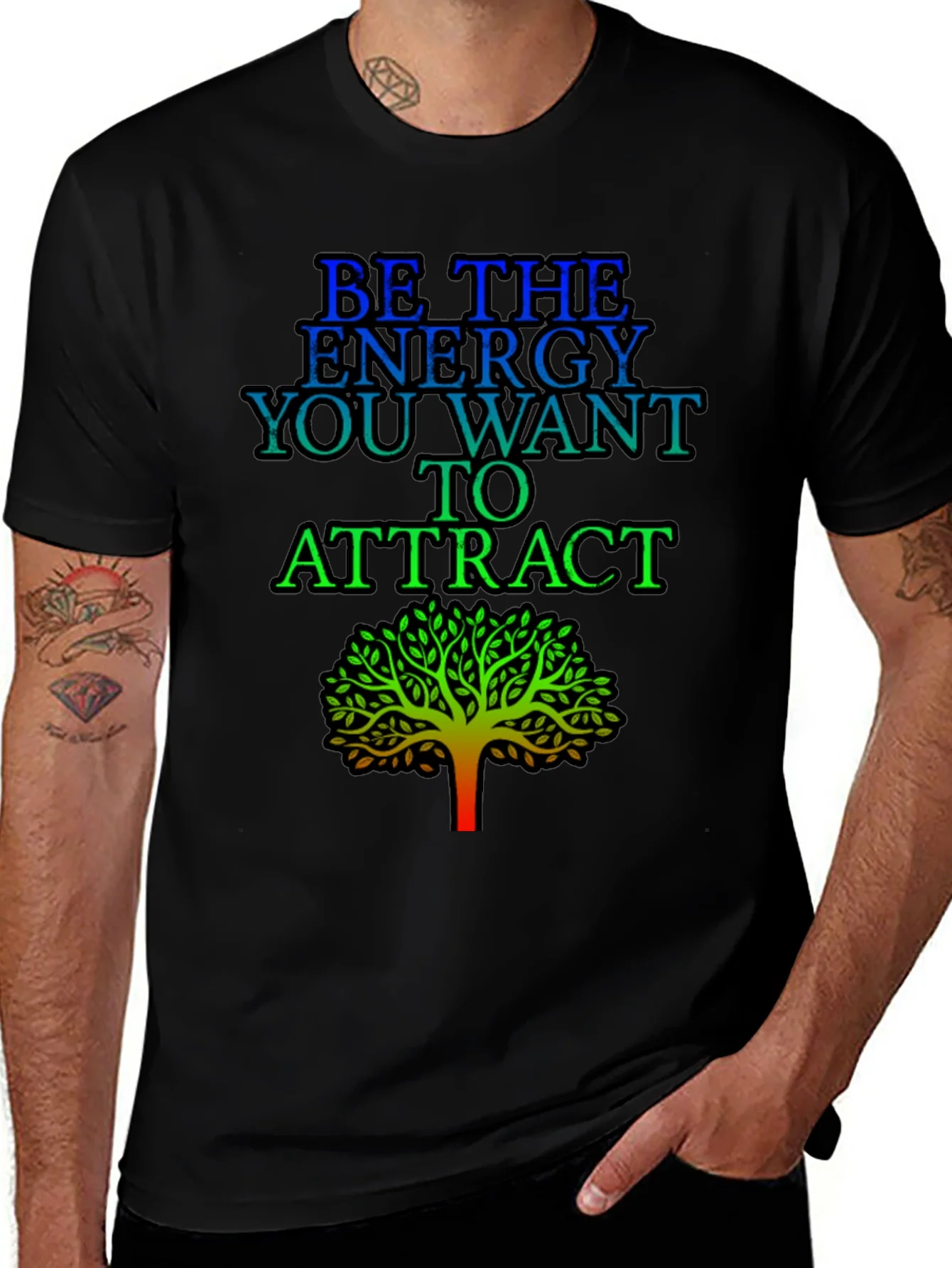 Be the Energy T-Shirt - Inspirational Tree Graphic