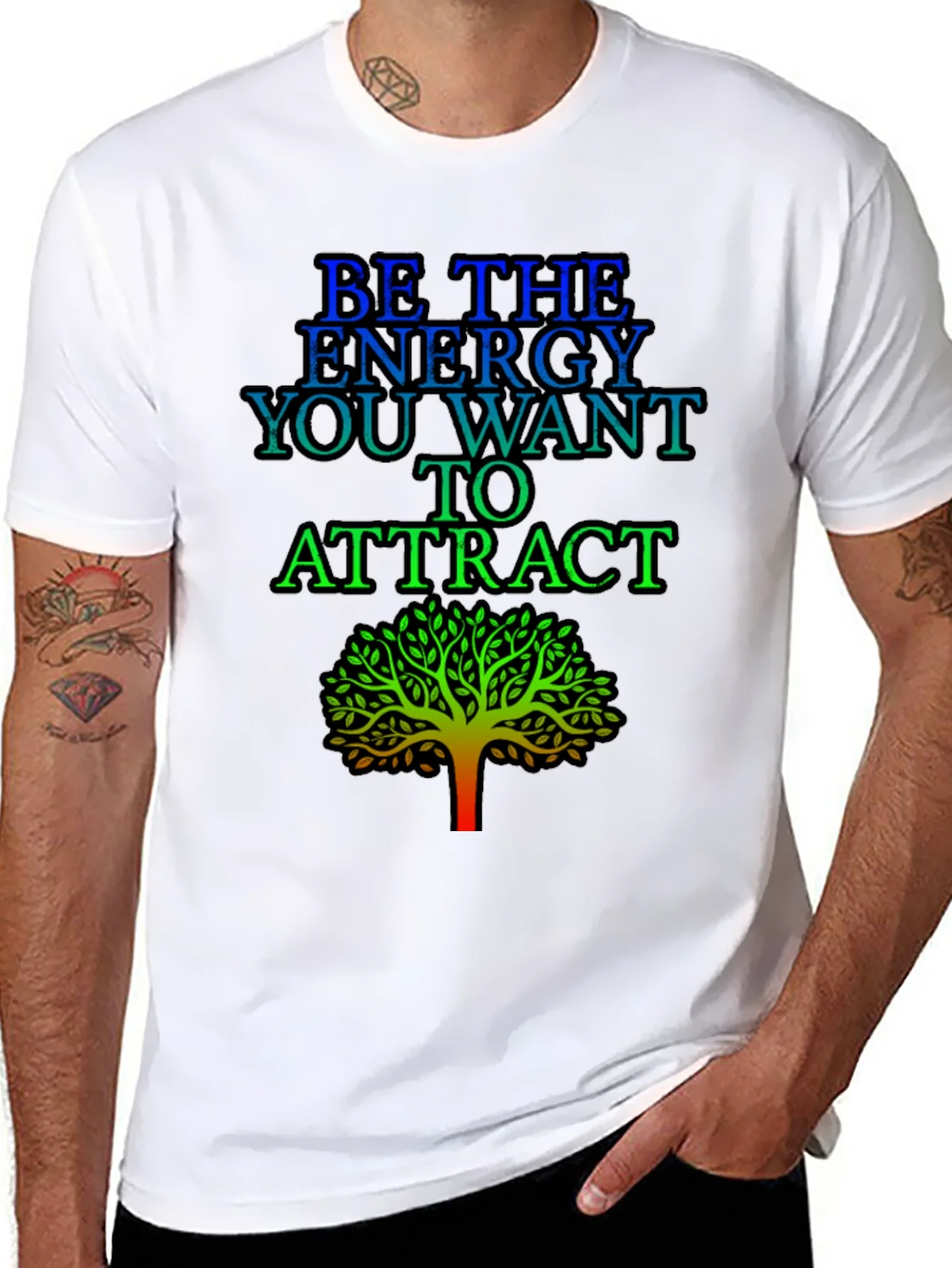 Be the Energy T-Shirt - Inspirational Tree Graphic