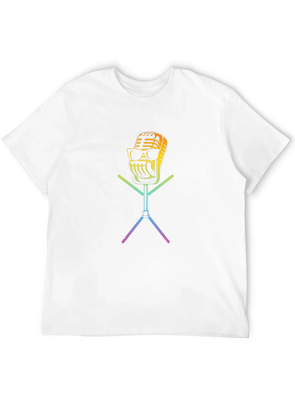 Cool Retro Microphone Graphic T-Shirt
