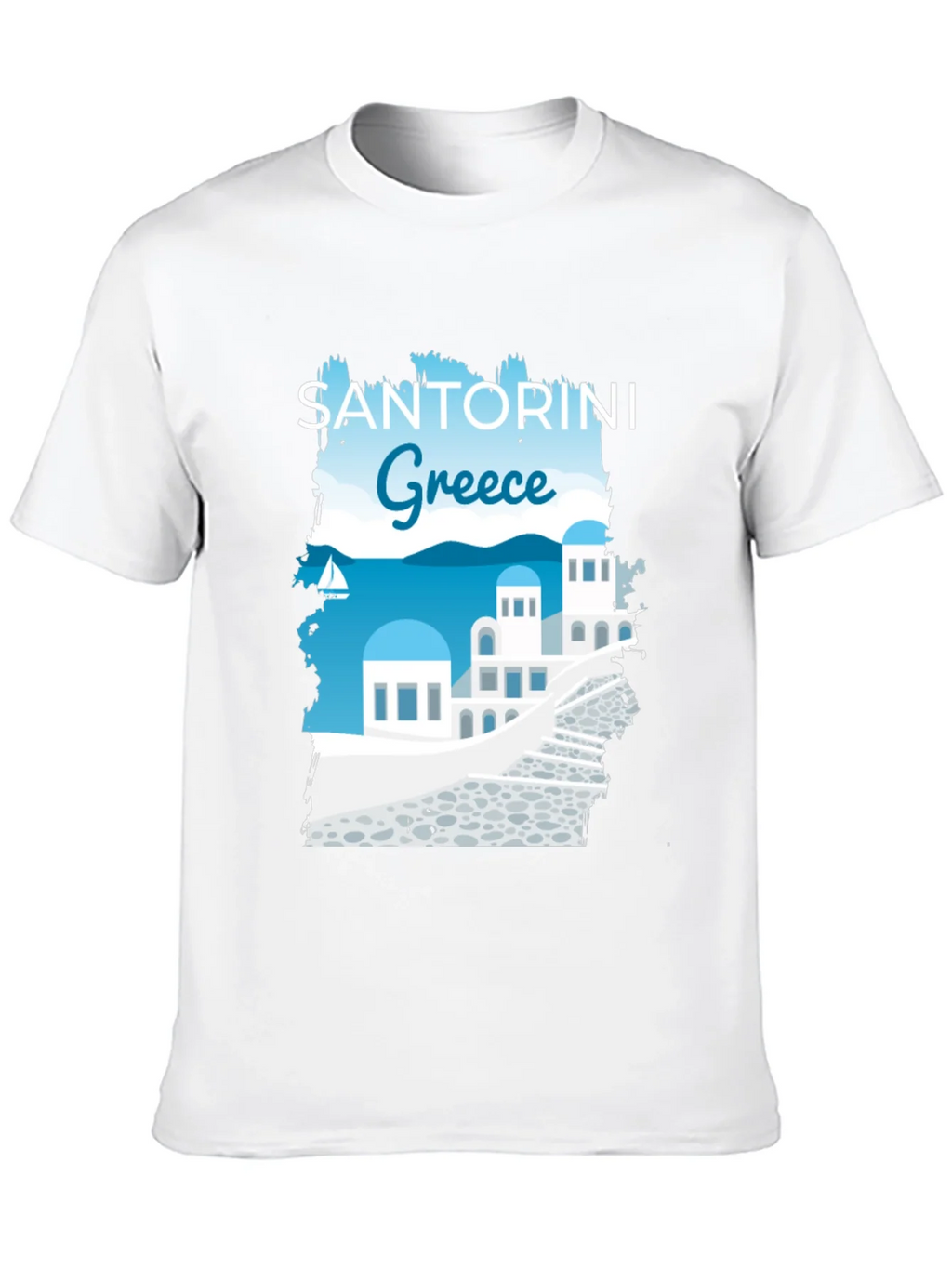 Santorini Greece Graphic T-Shirt