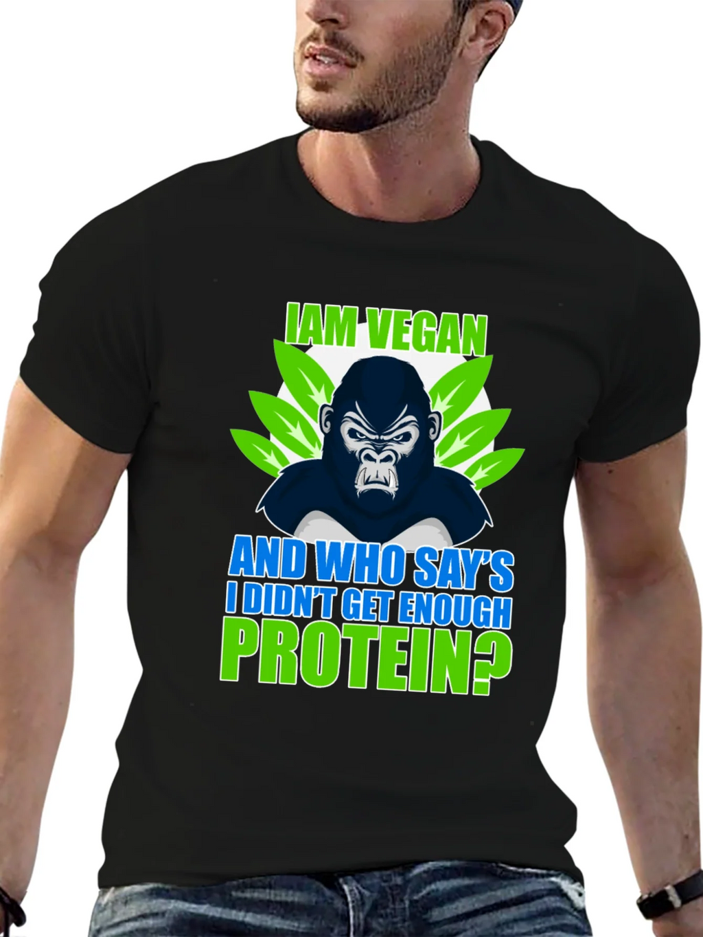 Vegan Gorilla T-Shirt: I Am Vegan Protein?
