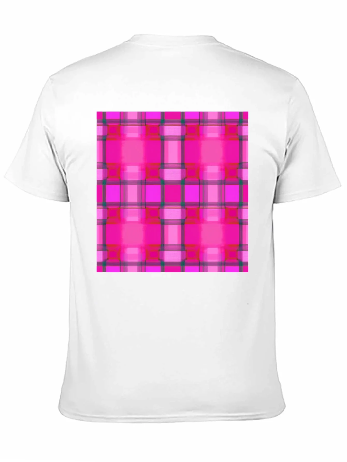 Pink Plaid Tee - Stylish & Unique Pattern