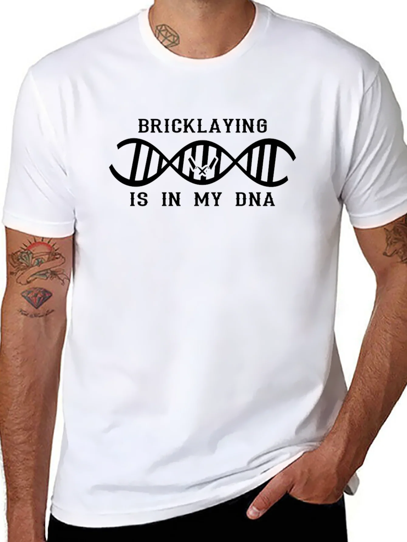 Bricklaying DNA T-Shirt - Construction Worker Pride