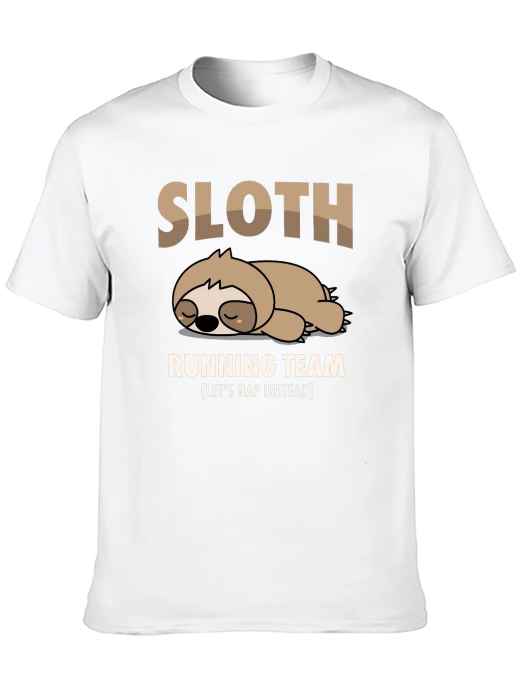 Sloth Running Team T-Shirt - Funny Nap Time Tee