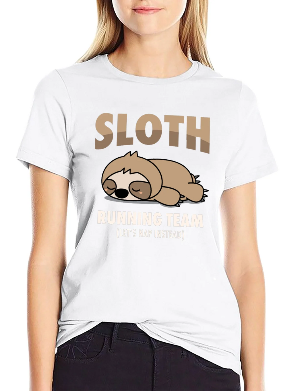 Sloth Running Team T-Shirt - Funny Nap Time Tee