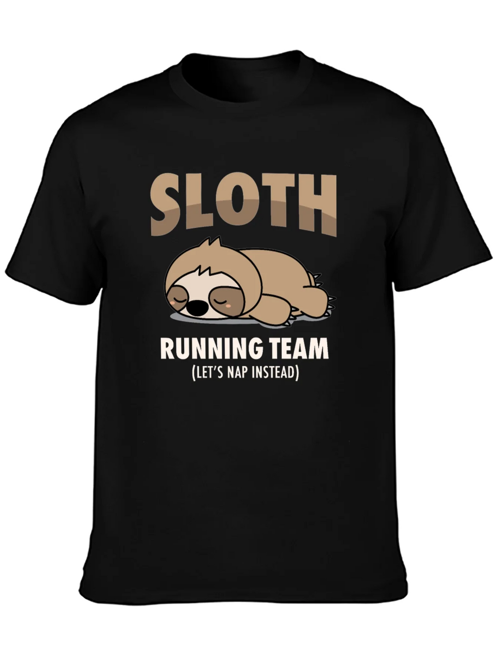 Sloth Running Team T-Shirt - Funny Nap Time Tee