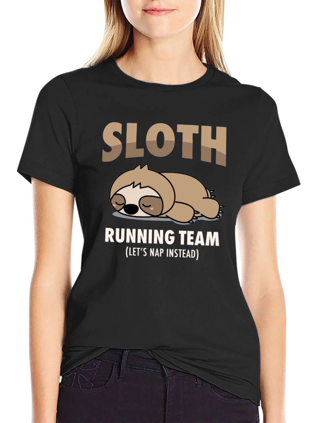 Sloth Running Team T-Shirt - Funny Nap Time Tee