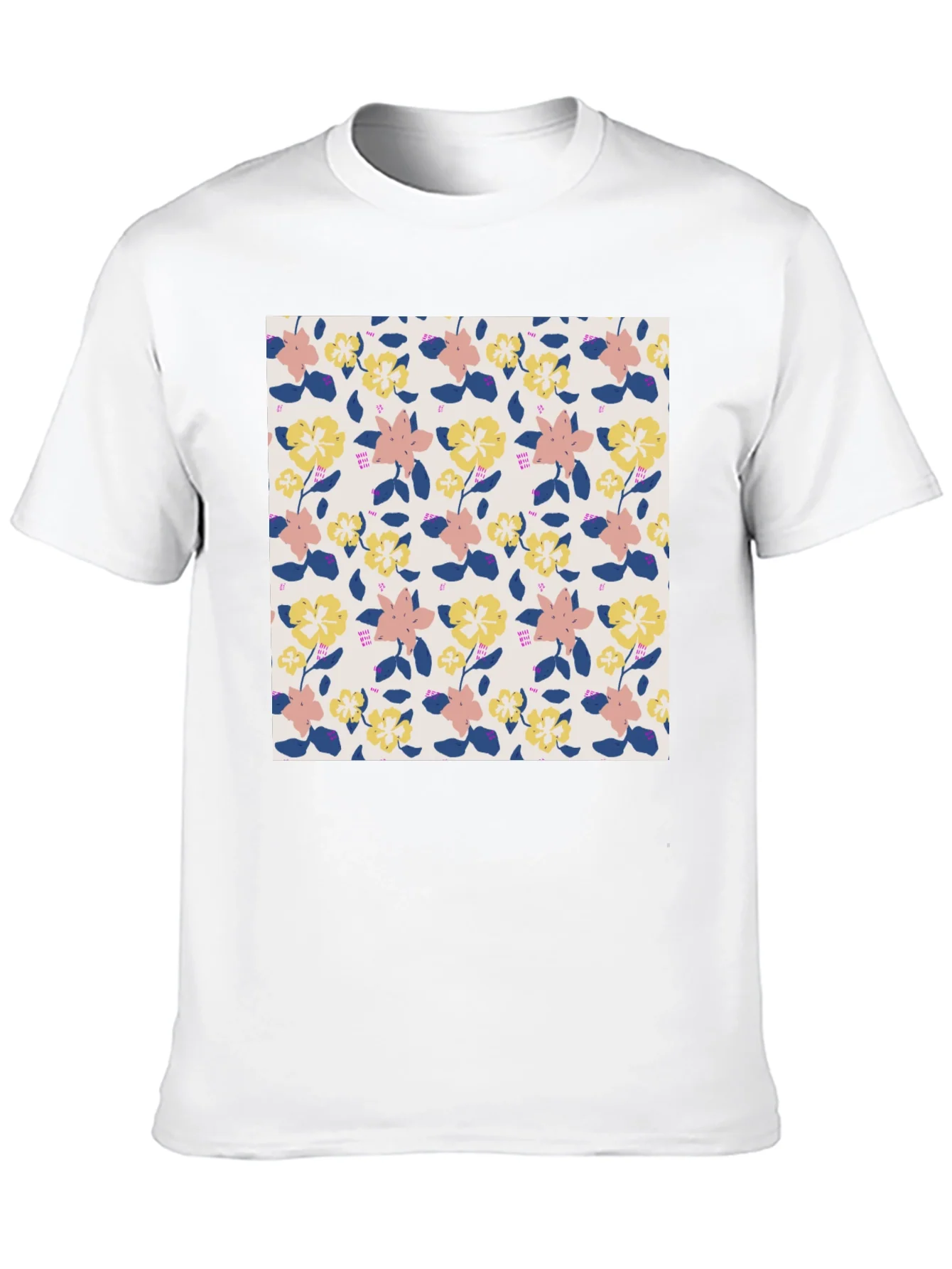 Floral Pattern Tee - Stylish Comfort