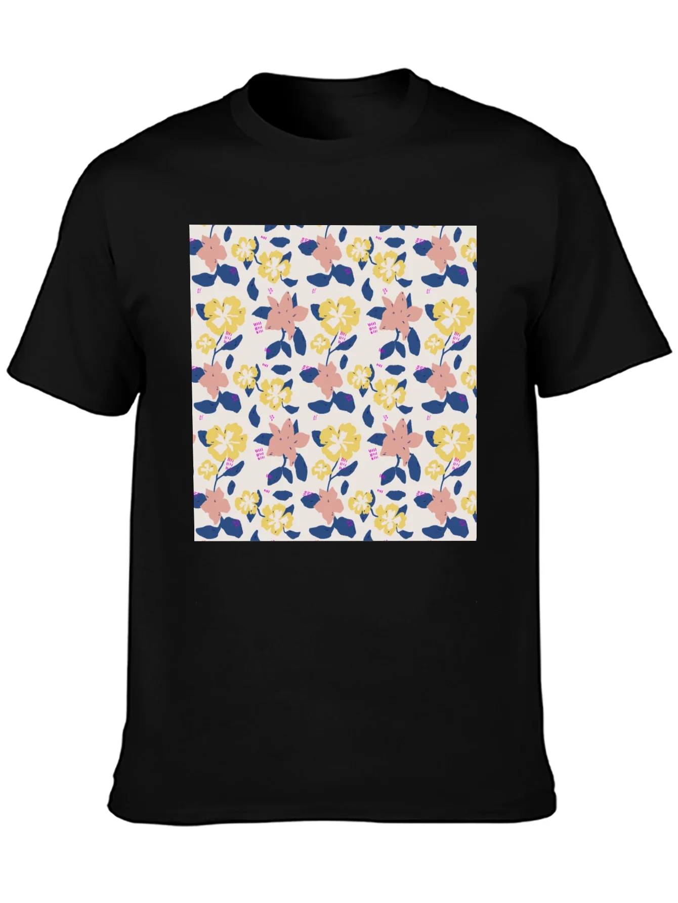 Floral Pattern Tee - Stylish Comfort