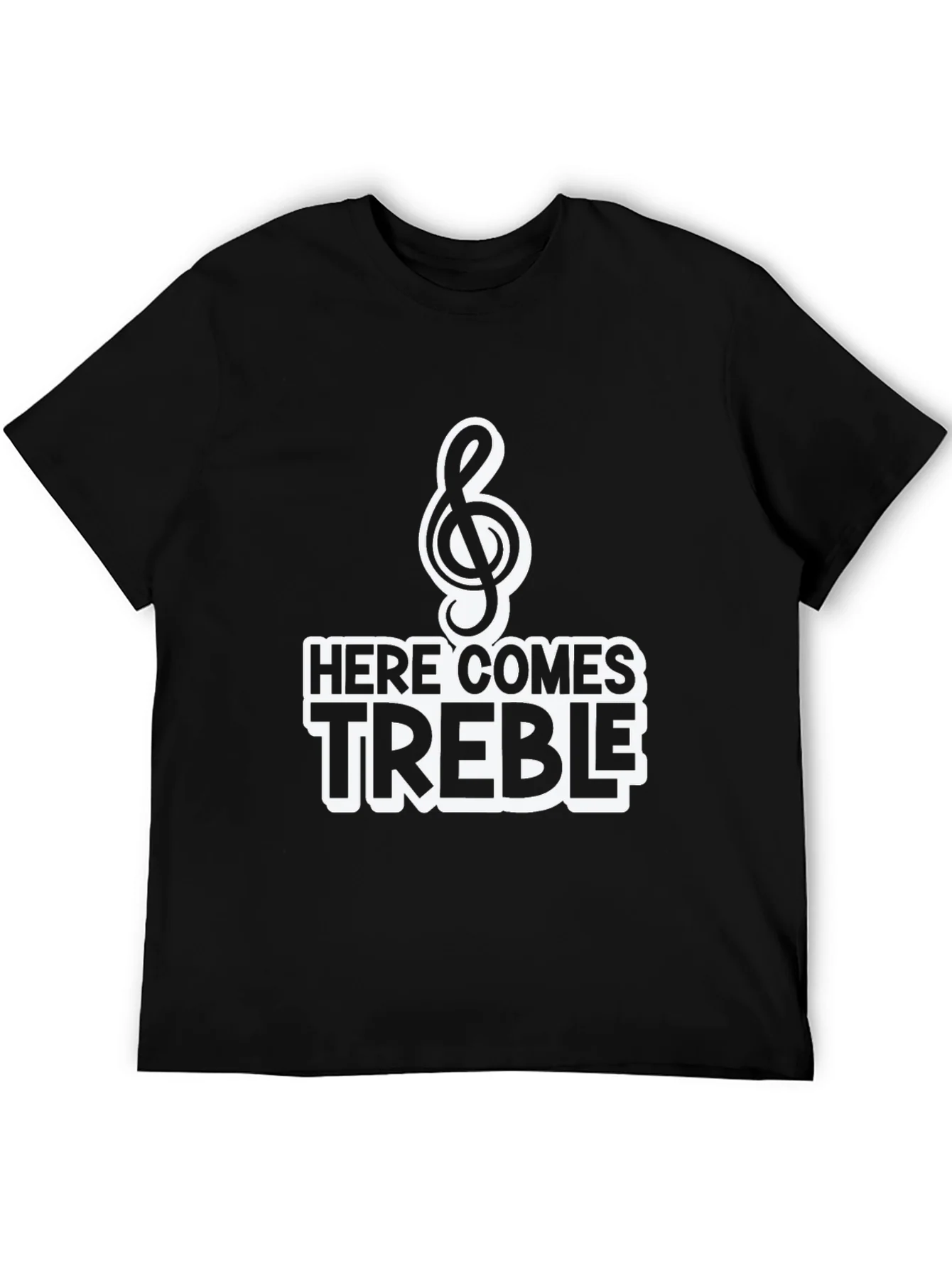 Here Comes Treble Black Graphic Tee