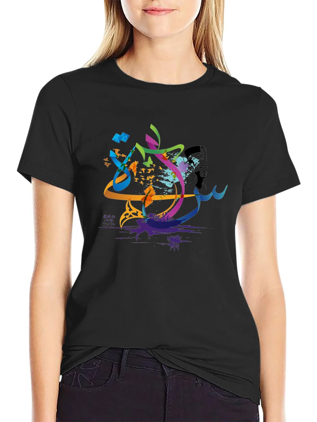 Abstract Arabic Calligraphy Art Mens T-Shirt