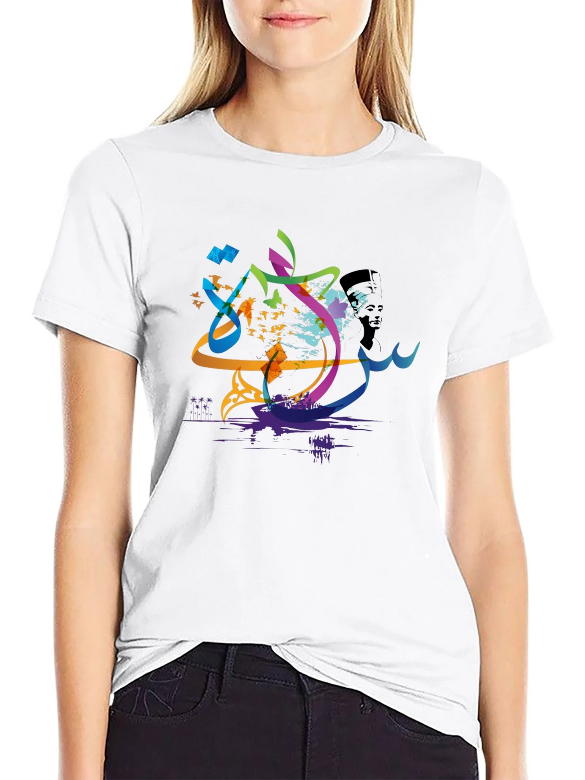 Abstract Arabic Calligraphy Art Mens T-Shirt