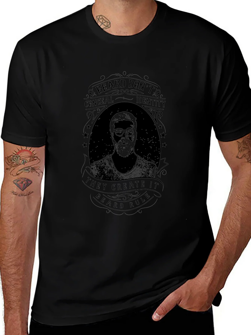 Beard Rule Graphic Tee - Black