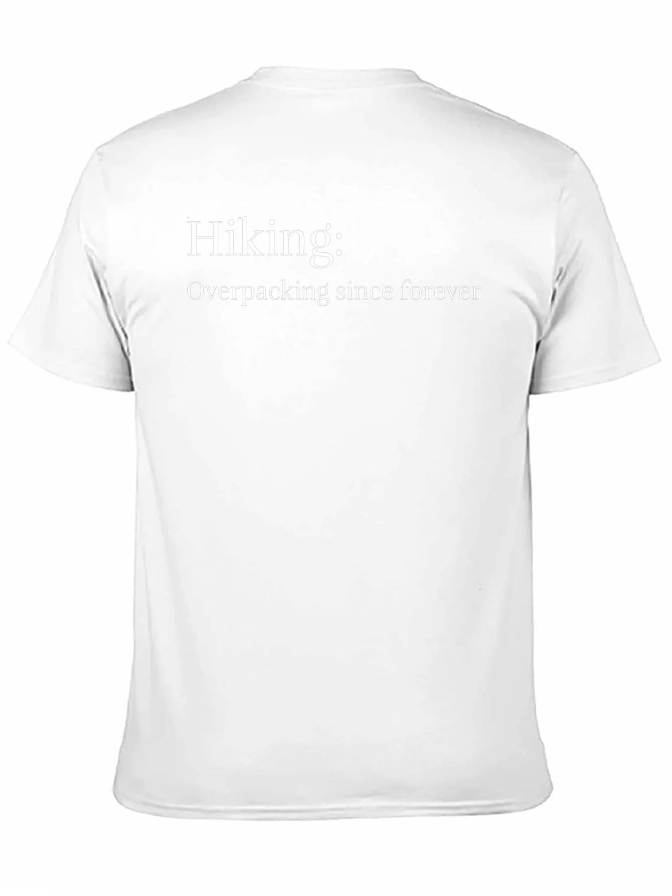 Hiking Overpacking Funny Mens Black T-Shirt