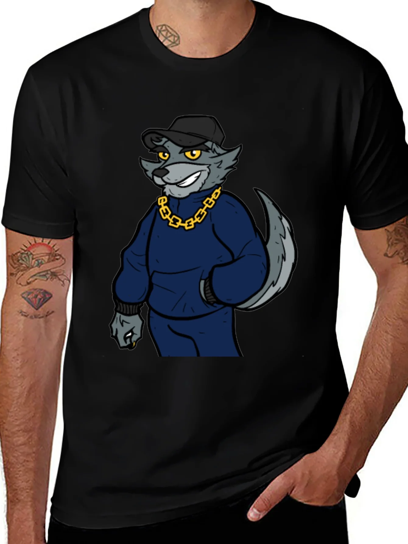 Cool Wolf Graphic Print Tee