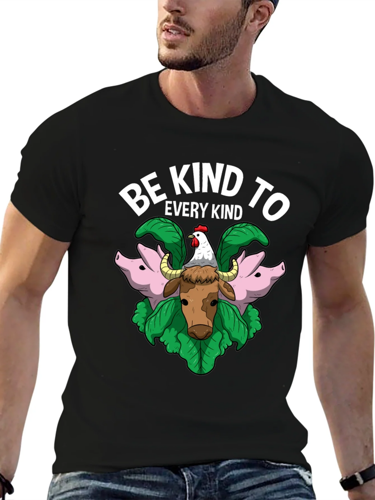 Be Kind to Every Kind Animal Graphic T-Shirt