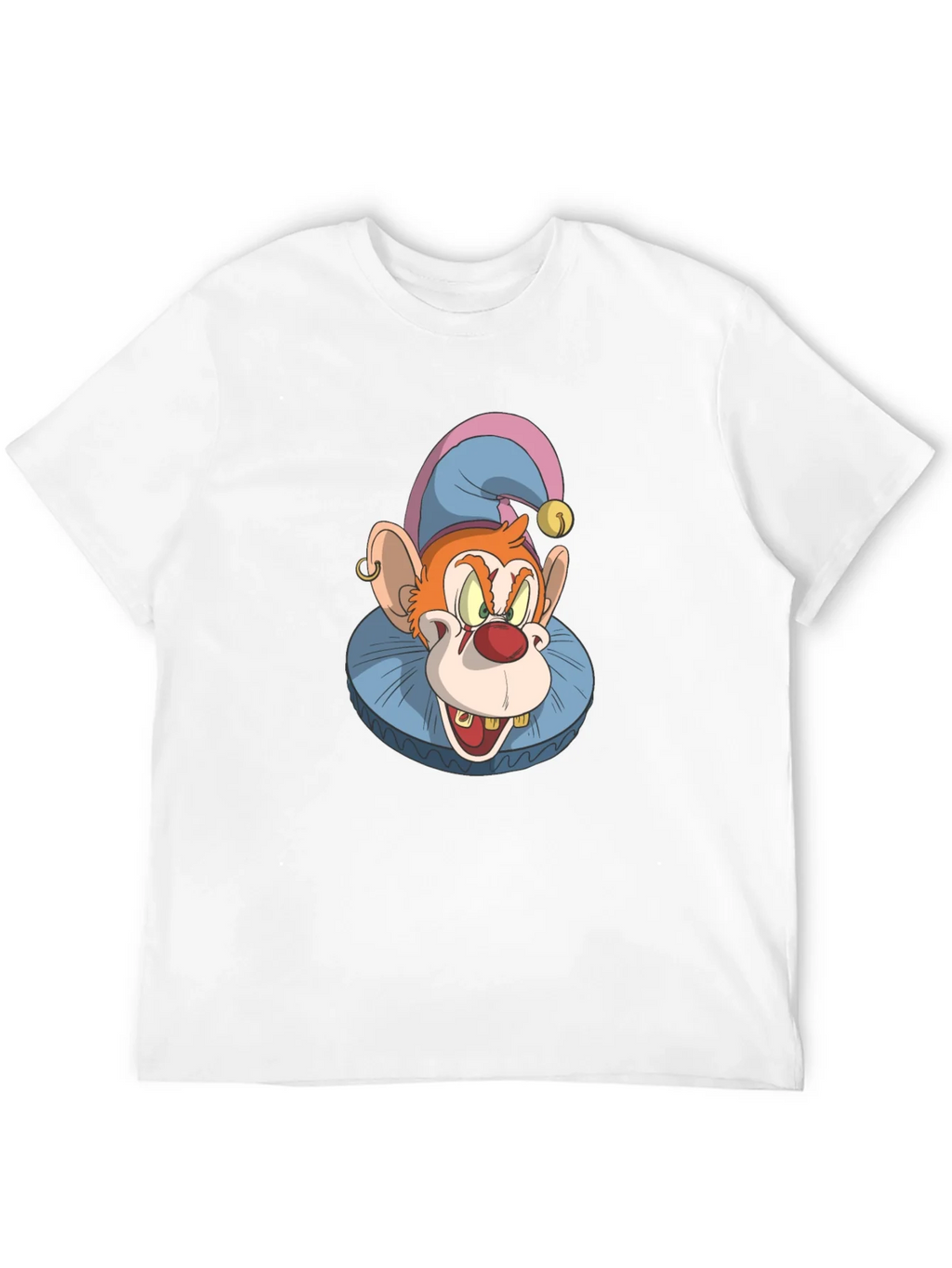 Clown Monkey Graphic Tee - Black Cotton T-Shirt