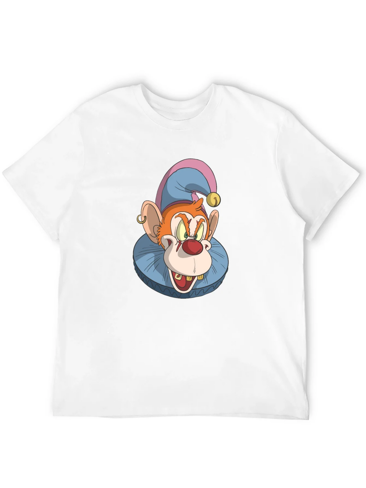 Clown Monkey Graphic Tee - Black Cotton T-Shirt