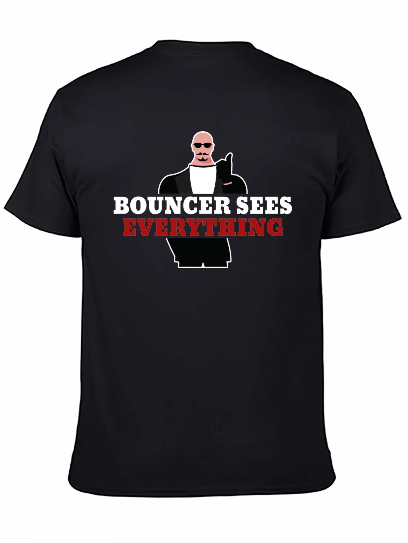 Bouncer Sees Everything Graphic Tee - Black