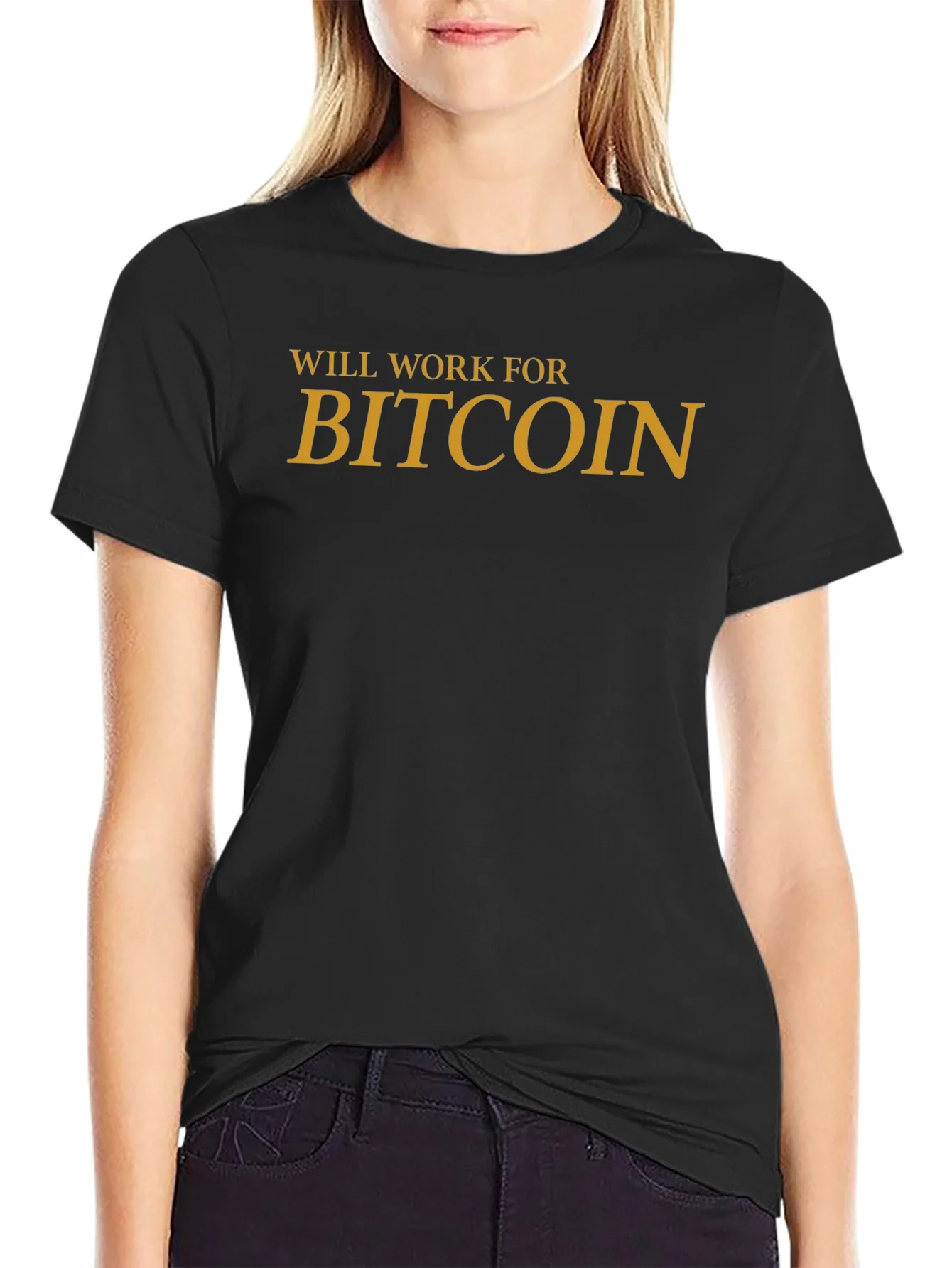 Will Work For Bitcoin Graphic Tee