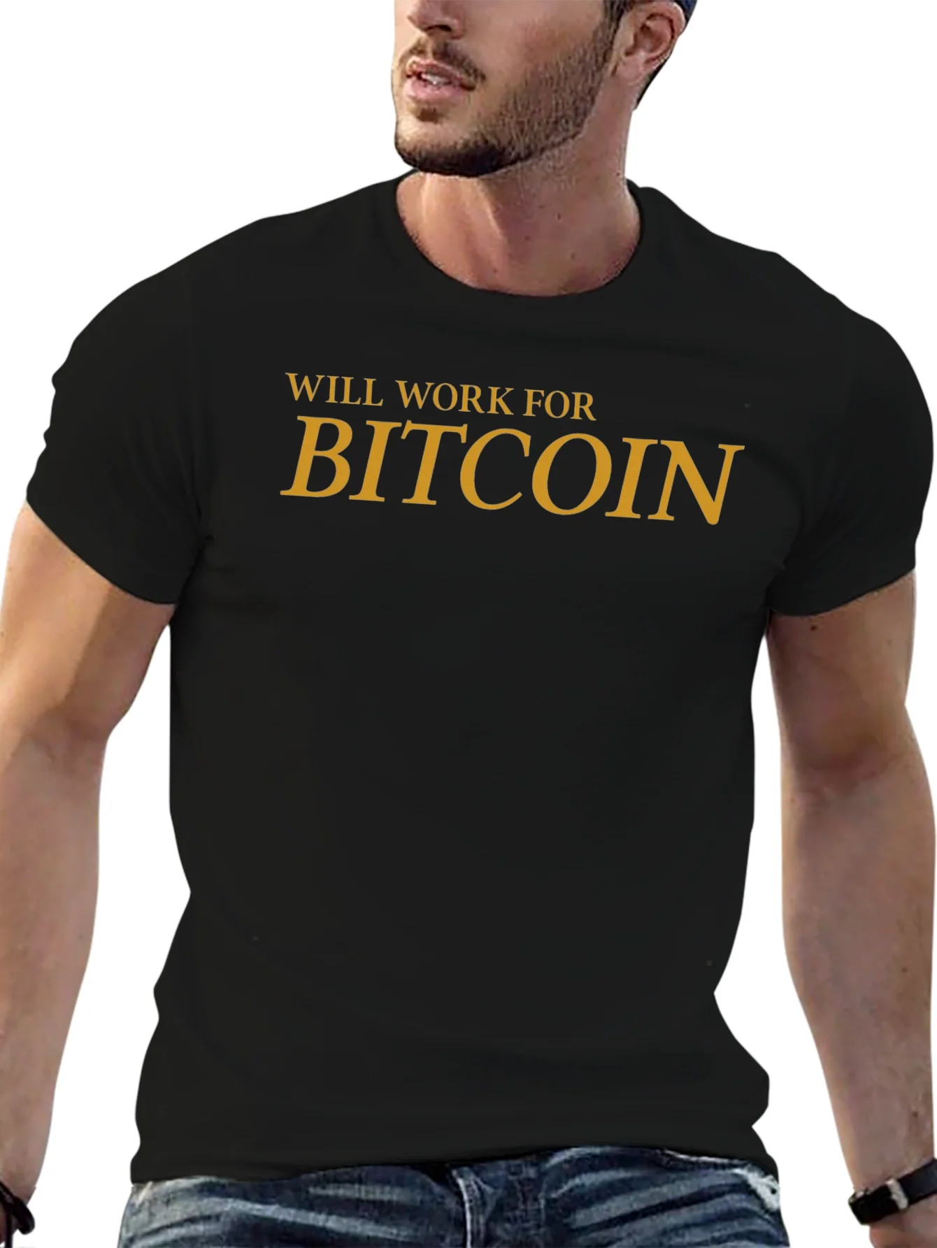 Will Work For Bitcoin Graphic Tee