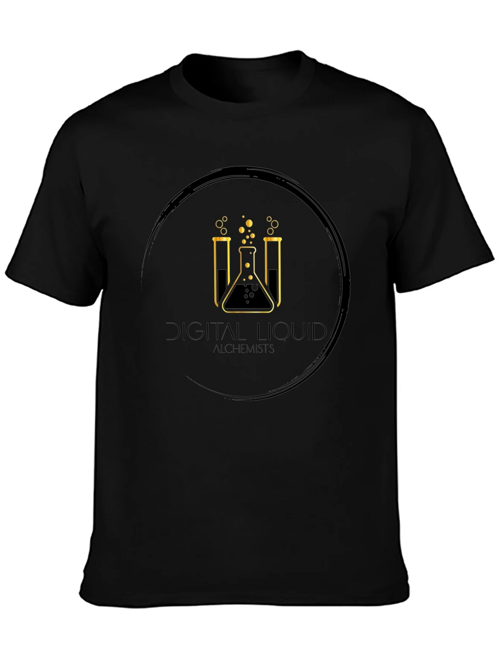 Digital Liquid Alchemists Black Graphic Tee