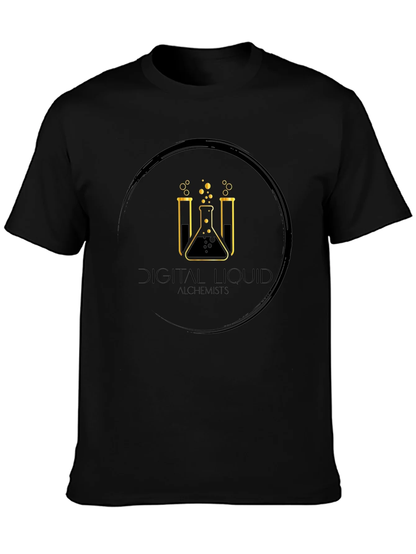 Digital Liquid Alchemists Black Graphic Tee