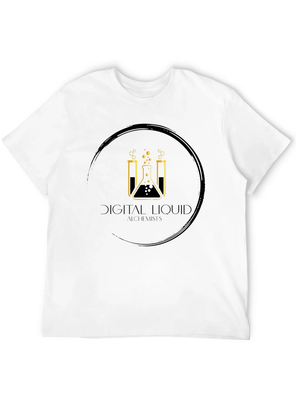 Digital Liquid Alchemists Black Graphic Tee