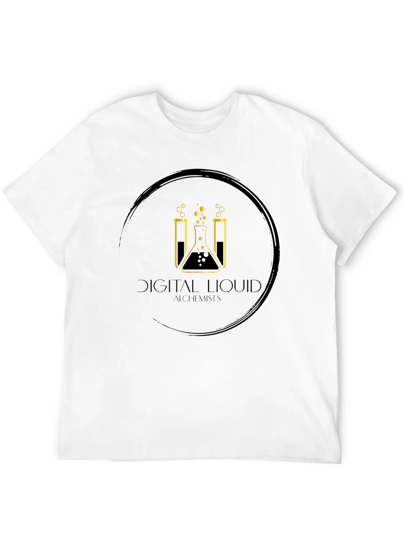 Digital Liquid Alchemists Black Graphic Tee