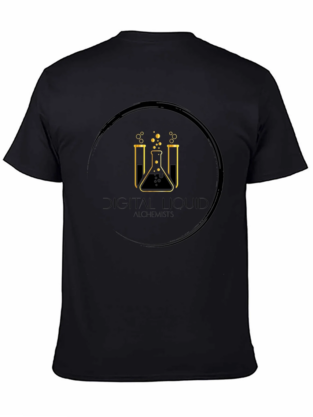 Digital Liquid Alchemists Black Graphic Tee