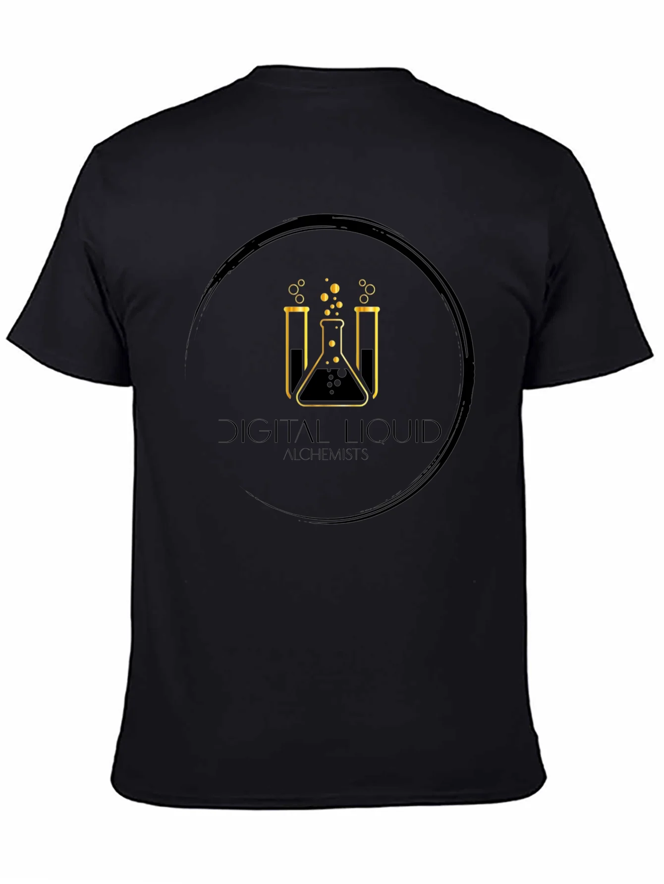 Digital Liquid Alchemists Black Graphic Tee