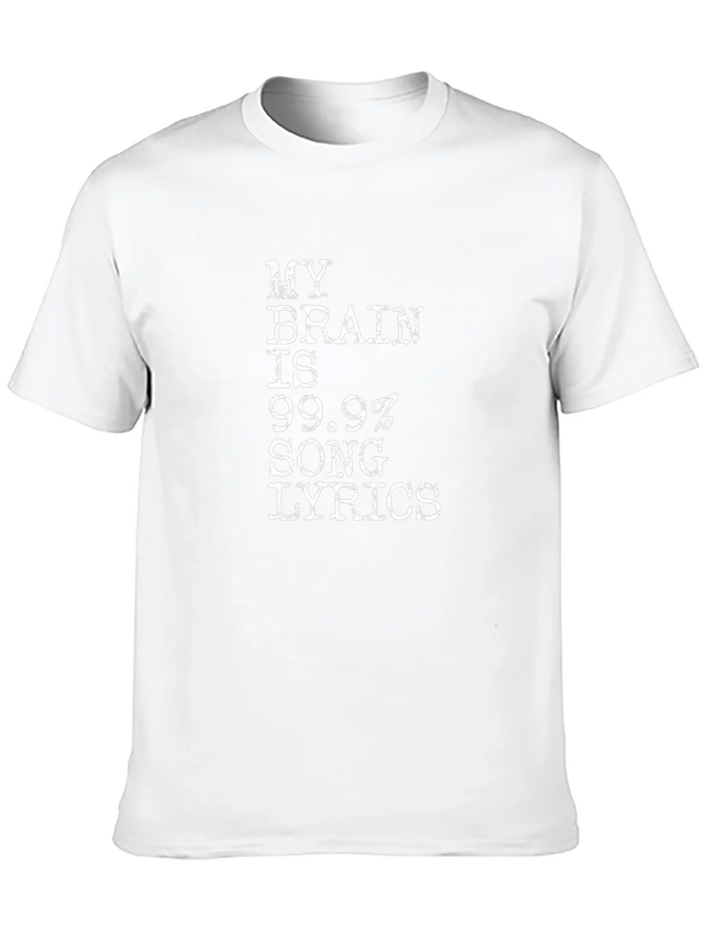 My Brain Song Lyrics Black Cotton T-Shirt