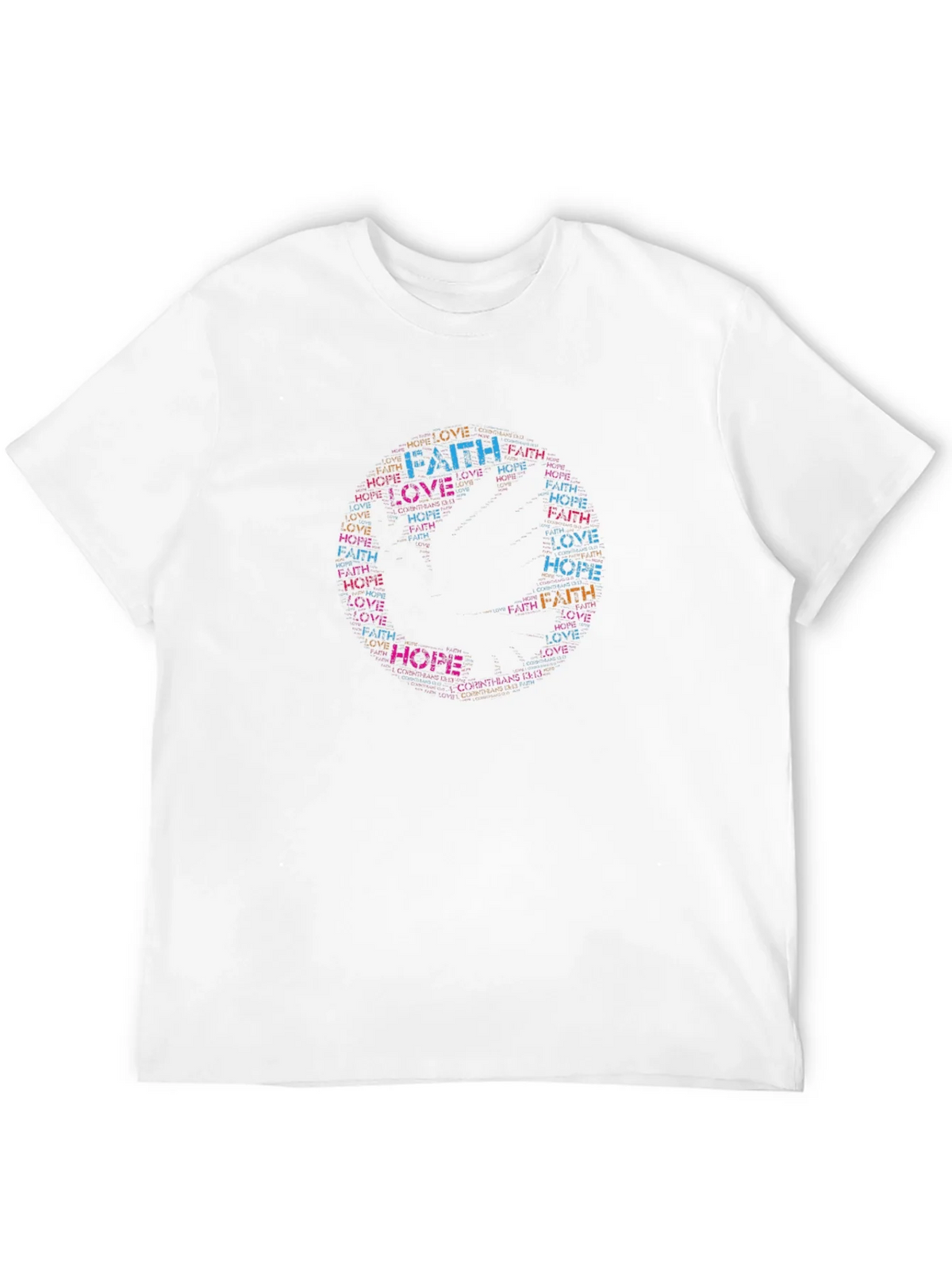 Faith Hope Love Word Art T-Shirt