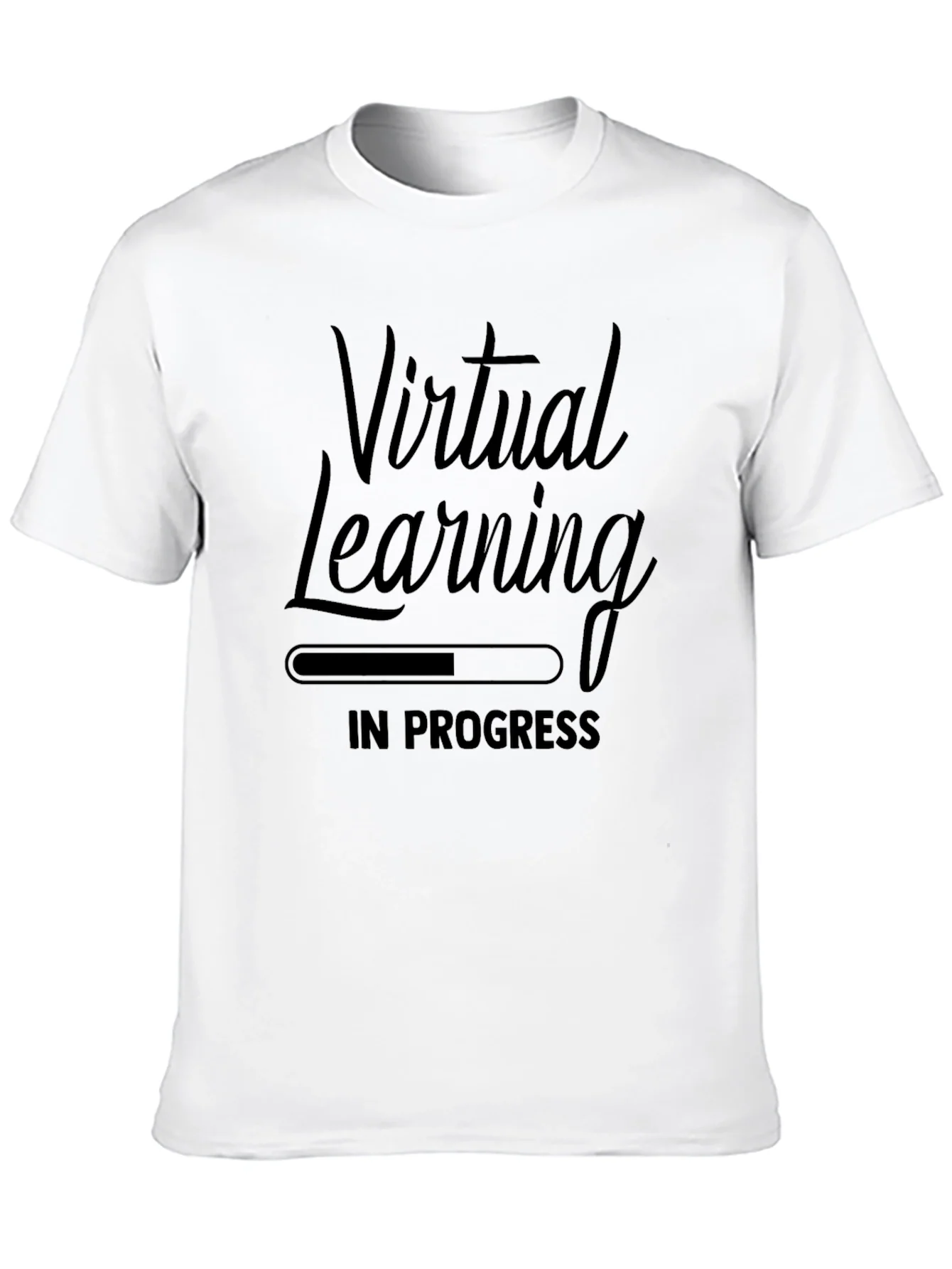 Virtual Learning In Progress Black T-Shirt