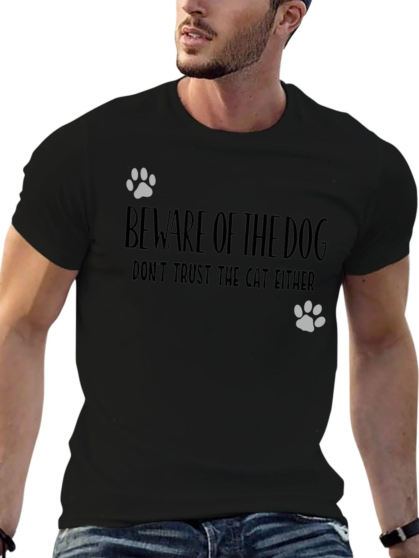 Beware of Dog Funny Graphic Tee