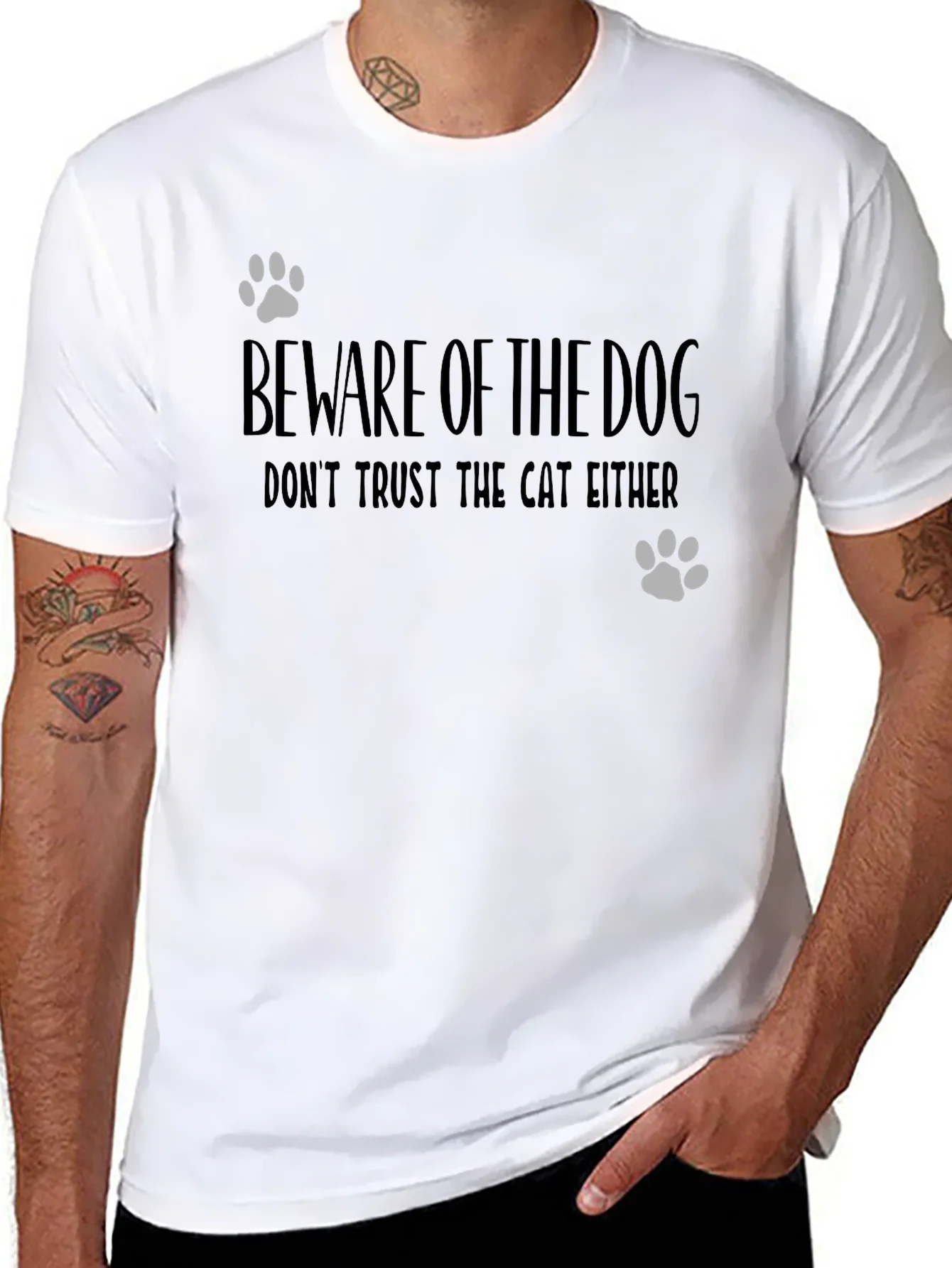 Beware of Dog Funny Graphic Tee
