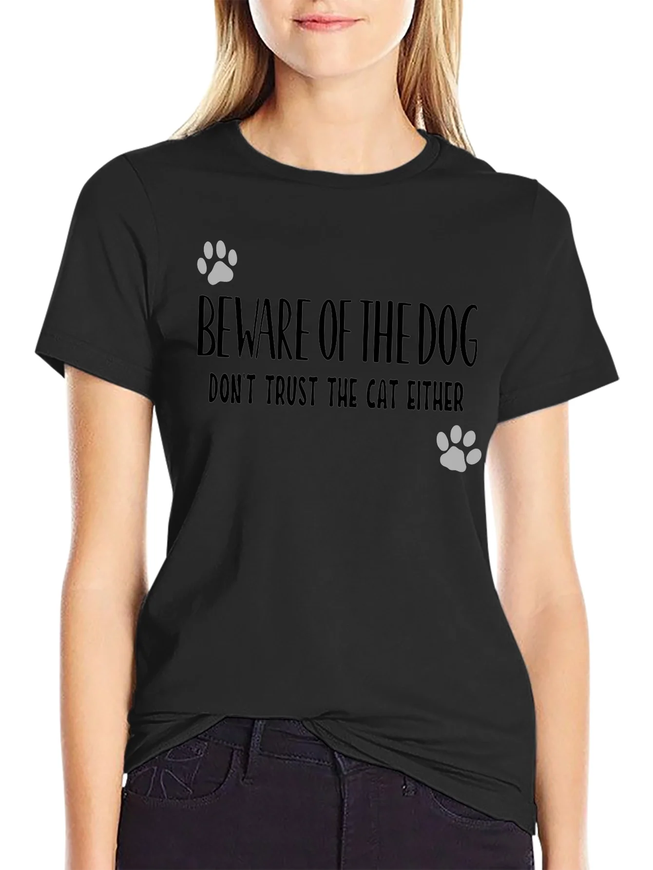 Beware of Dog Funny Graphic Tee