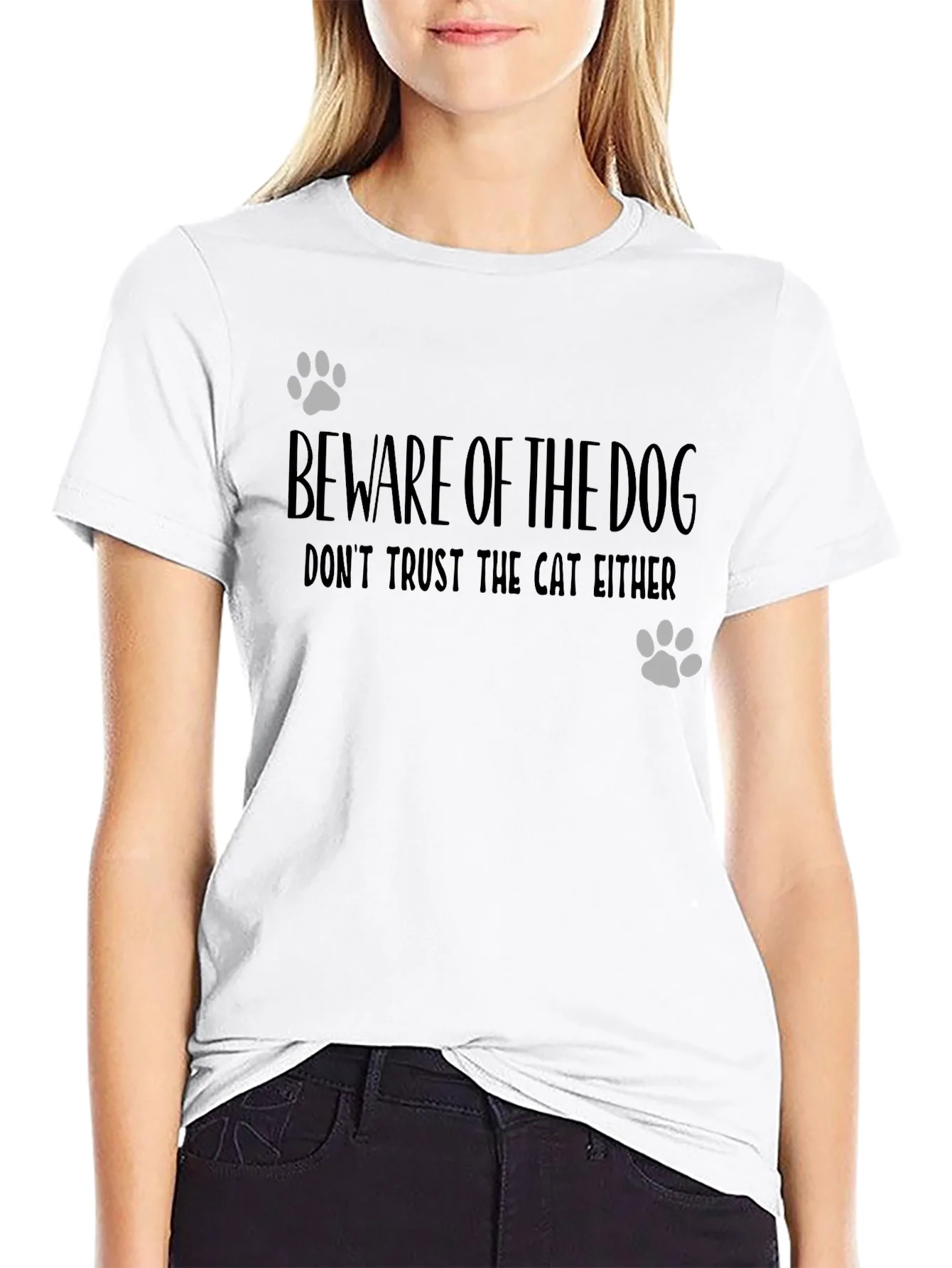 Beware of Dog Funny Graphic Tee