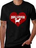 Dog Lover Graphic Tee - Heart Design