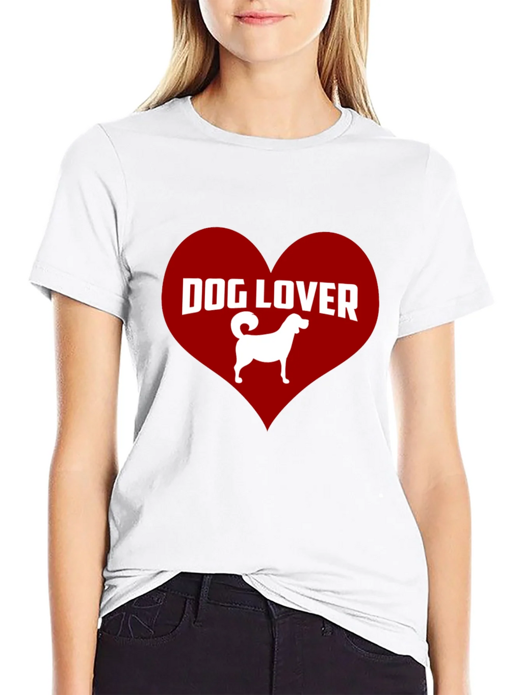 Dog Lover Graphic Tee - Heart Design