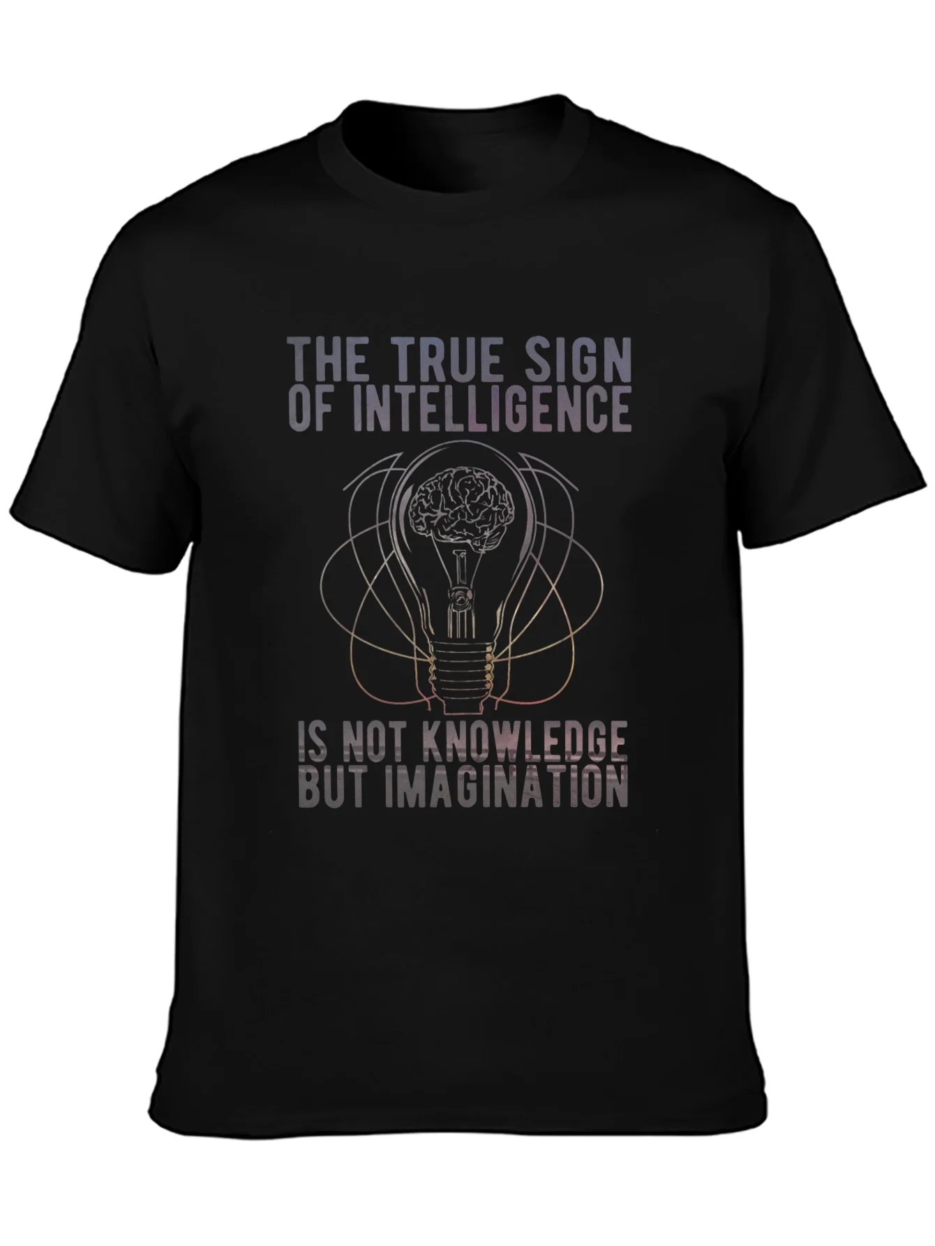 Intelligence Imagination Brain Light Bulb Graphic Tee