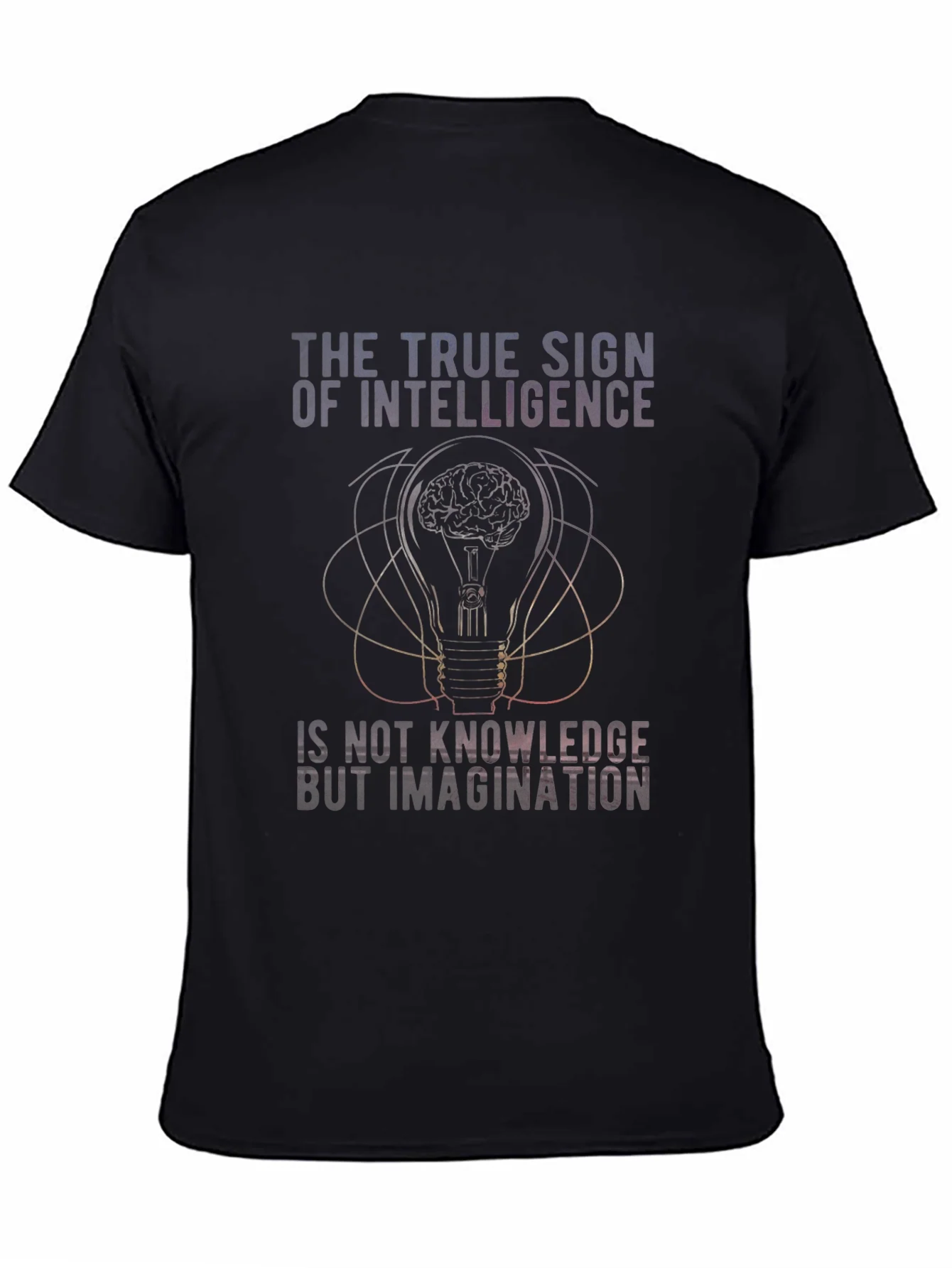 Intelligence Imagination Brain Light Bulb Graphic Tee