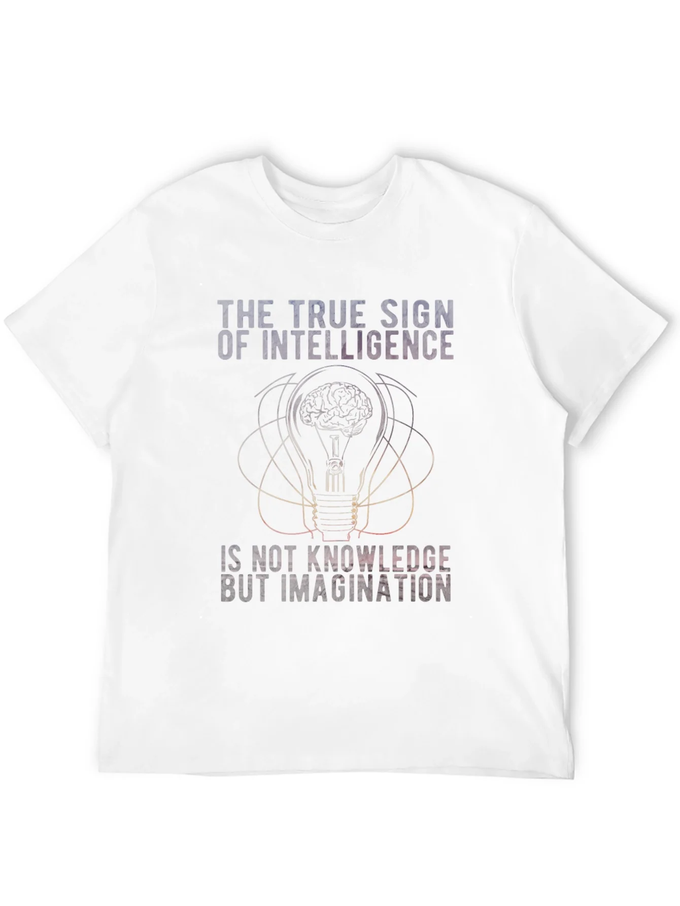 Intelligence Imagination Brain Light Bulb Graphic Tee