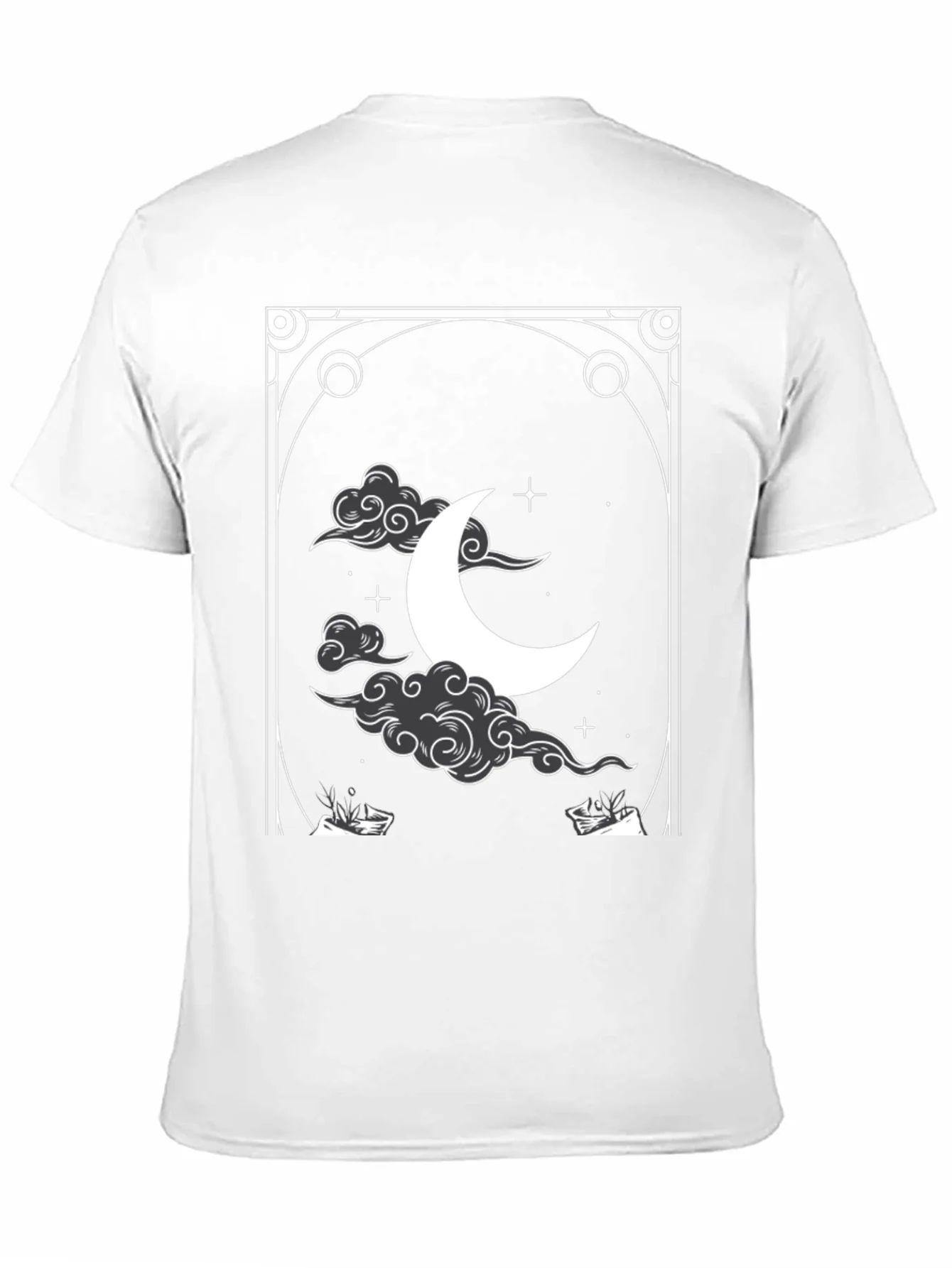 Celestial Crescent Moon Graphic Tee